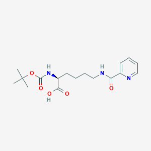 molecular formula C17H25N3O5 B558176 (2S)-2-[(2-甲基丙烷-2-基)氧羰基氨基]-6-(吡啶-2-羰基氨基)己酸 CAS No. 122532-80-3