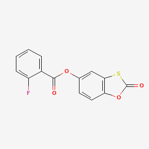 2-OXO-2H-1,3-BENZOXATHIOL-5-YL 2-FLUOROBENZOATE