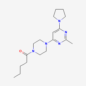 2-methyl-4-(4-pentanoyl-1-piperazinyl)-6-(1-pyrrolidinyl)pyrimidine