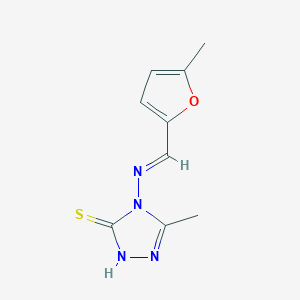 5-methyl-4-{[(5-methyl-2-furyl)methylene]amino}-4H-1,2,4-triazole-3-thiol