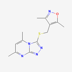 3-{[(3,5-dimethyl-4-isoxazolyl)methyl]thio}-5,7-dimethyl[1,2,4]triazolo[4,3-a]pyrimidine