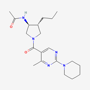 N-((3S*,4R*)-1-{[4-methyl-2-(1-piperidinyl)-5-pyrimidinyl]carbonyl}-4-propyl-3-pyrrolidinyl)acetamide