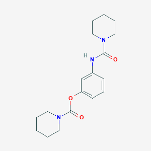 molecular formula C18H25N3O3 B5581813 3-[(1-piperidinylcarbonyl)amino]phenyl 1-piperidinecarboxylate 