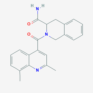 2-[(2,8-dimethyl-4-quinolinyl)carbonyl]-1,2,3,4-tetrahydro-3-isoquinolinecarboxamide