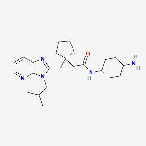 N-(cis-4-aminocyclohexyl)-2-{1-[(3-isobutyl-3H-imidazo[4,5-b]pyridin-2-yl)methyl]cyclopentyl}acetamide dihydrochloride