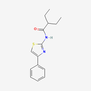 molecular formula C15H18N2OS B5581845 2-ethyl-N-(4-phenyl-1,3-thiazol-2-yl)butanamide 