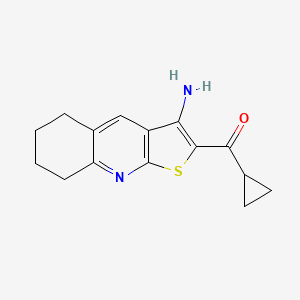 (3-amino-5,6,7,8-tetrahydrothieno[2,3-b]quinolin-2-yl)(cyclopropyl)methanone