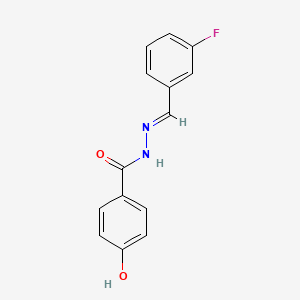 N'-(3-fluorobenzylidene)-4-hydroxybenzohydrazide