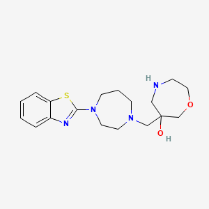 6-{[4-(1,3-benzothiazol-2-yl)-1,4-diazepan-1-yl]methyl}-1,4-oxazepan-6-ol dihydrochloride