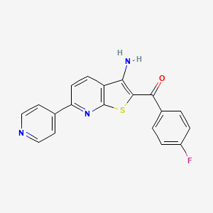 molecular formula C19H12FN3OS B5581880 [3-amino-6-(4-pyridinyl)thieno[2,3-b]pyridin-2-yl](4-fluorophenyl)methanone 