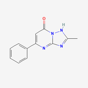 molecular formula C12H10N4O B5581883 2-甲基-5-苯基[1,2,4]三唑并[1,5-a]嘧啶-7(4H)-酮 