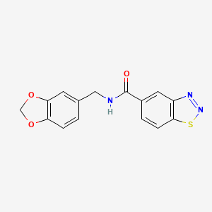 N-(1,3-benzodioxol-5-ylmethyl)-1,2,3-benzothiadiazole-5-carboxamide