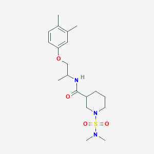 molecular formula C19H31N3O4S B5581924 1-[(dimethylamino)sulfonyl]-N-[2-(3,4-dimethylphenoxy)-1-methylethyl]-3-piperidinecarboxamide 