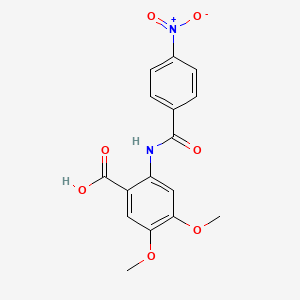 4,5-dimethoxy-2-[(4-nitrobenzoyl)amino]benzoic acid