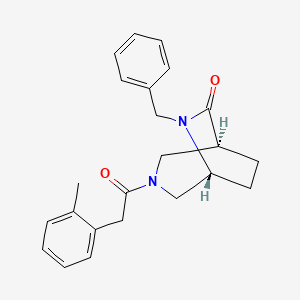 (1S*,5R*)-6-benzyl-3-[(2-methylphenyl)acetyl]-3,6-diazabicyclo[3.2.2]nonan-7-one