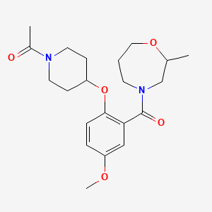 4-{2-[(1-acetylpiperidin-4-yl)oxy]-5-methoxybenzoyl}-2-methyl-1,4-oxazepane