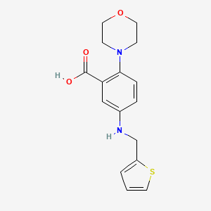 molecular formula C16H18N2O3S B5581959 2-(4-morpholinyl)-5-[(2-thienylmethyl)amino]benzoic acid 