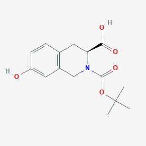 molecular formula C15H19NO5 B558202 (S)-2-(叔丁氧羰基)-7-羟基-1,2,3,4-四氢异喹啉-3-羧酸 CAS No. 142335-42-0