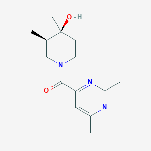 (3R*,4S*)-1-[(2,6-dimethylpyrimidin-4-yl)carbonyl]-3,4-dimethylpiperidin-4-ol