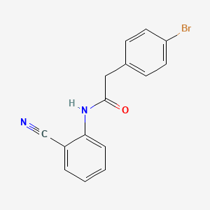 molecular formula C15H11BrN2O B5582061 2-(4-bromophenyl)-N-(2-cyanophenyl)acetamide 