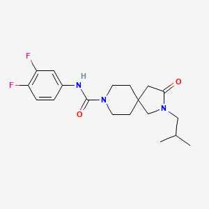 N-(3,4-difluorophenyl)-2-isobutyl-3-oxo-2,8-diazaspiro[4.5]decane-8-carboxamide