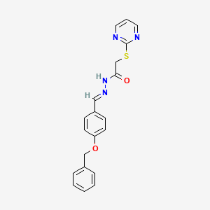 N'-[4-(benzyloxy)benzylidene]-2-(2-pyrimidinylthio)acetohydrazide