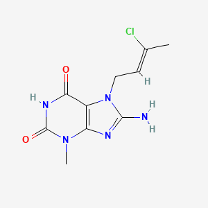 molecular formula C10H12ClN5O2 B5582093 8-amino-7-(3-chloro-2-buten-1-yl)-3-methyl-3,7-dihydro-1H-purine-2,6-dione 