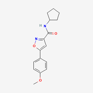 molecular formula C16H18N2O3 B5582110 N-cyclopentyl-5-(4-methoxyphenyl)-3-isoxazolecarboxamide 