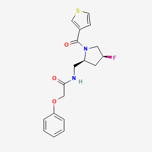 molecular formula C18H19FN2O3S B5582118 N-{[(2S,4S)-4-fluoro-1-(3-thienylcarbonyl)pyrrolidin-2-yl]methyl}-2-phenoxyacetamide 