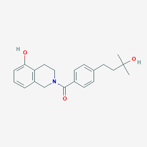 2-[4-(3-hydroxy-3-methylbutyl)benzoyl]-1,2,3,4-tetrahydro-5-isoquinolinol