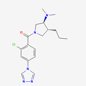 (3S*,4R*)-1-[2-chloro-4-(4H-1,2,4-triazol-4-yl)benzoyl]-N,N-dimethyl-4-propyl-3-pyrrolidinamine