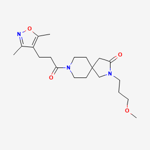 8-[3-(3,5-dimethyl-4-isoxazolyl)propanoyl]-2-(3-methoxypropyl)-2,8-diazaspiro[4.5]decan-3-one