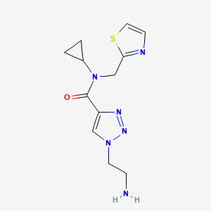 1-(2-aminoethyl)-N-cyclopropyl-N-(1,3-thiazol-2-ylmethyl)-1H-1,2,3-triazole-4-carboxamide