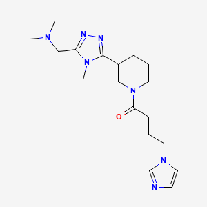 1-(5-{1-[4-(1H-imidazol-1-yl)butanoyl]piperidin-3-yl}-4-methyl-4H-1,2,4-triazol-3-yl)-N,N-dimethylmethanamine