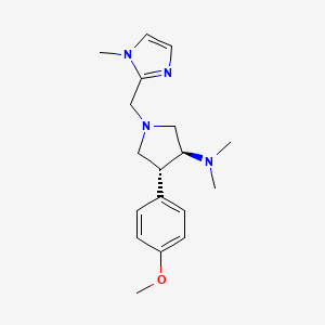 (3S*,4R*)-4-(4-methoxyphenyl)-N,N-dimethyl-1-[(1-methyl-1H-imidazol-2-yl)methyl]-3-pyrrolidinamine