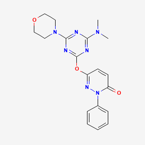 6-{[4-(dimethylamino)-6-(4-morpholinyl)-1,3,5-triazin-2-yl]oxy}-2-phenyl-3(2H)-pyridazinone