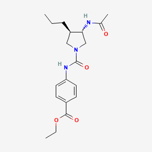 ethyl 4-({[(3S*,4R*)-3-(acetylamino)-4-propyl-1-pyrrolidinyl]carbonyl}amino)benzoate