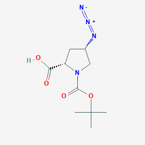 molecular formula C10H16N4O4 B558227 (2S,4S)-1-Boc-4-叠氮代吡咯烷-2-羧酸 CAS No. 132622-65-2