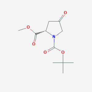 molecular formula C10H17NO5 B558228 (S)-1-叔丁基 2-甲基 4-氧代吡咯烷-1,2-二羧酸酯 CAS No. 102195-80-2