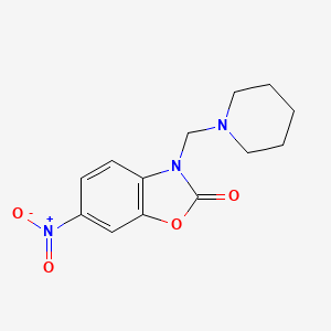 6-NITRO-3-(PIPERIDINOMETHYL)-1,3-BENZOXAZOL-2(3H)-ONE