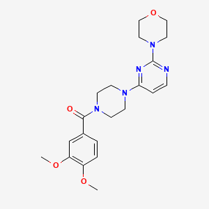 4-{4-[4-(3,4-dimethoxybenzoyl)-1-piperazinyl]-2-pyrimidinyl}morpholine