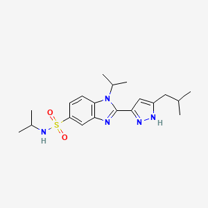 2-(5-isobutyl-1H-pyrazol-3-yl)-N,1-diisopropyl-1H-benzimidazole-5-sulfonamide