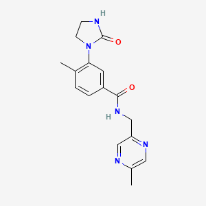 4-methyl-N-[(5-methyl-2-pyrazinyl)methyl]-3-(2-oxo-1-imidazolidinyl)benzamide