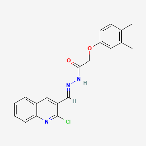 N'-[(E)-(2-chloroquinolin-3-yl)methylidene]-2-(3,4-dimethylphenoxy)acetohydrazide