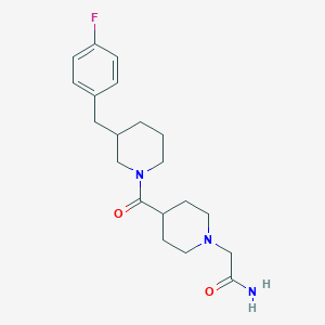 2-(4-{[3-(4-fluorobenzyl)-1-piperidinyl]carbonyl}-1-piperidinyl)acetamide