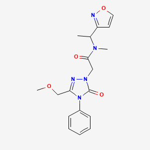 N-[1-(3-isoxazolyl)ethyl]-2-[3-(methoxymethyl)-5-oxo-4-phenyl-4,5-dihydro-1H-1,2,4-triazol-1-yl]-N-methylacetamide