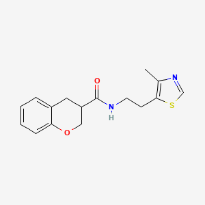 N-[2-(4-methyl-1,3-thiazol-5-yl)ethyl]chromane-3-carboxamide