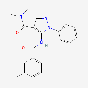 molecular formula C20H20N4O2 B5582365 NN-DIMETHYL-5-(3-METHYLBENZAMIDO)-1-PHENYL-1H-PYRAZOLE-4-CARBOXAMIDE 