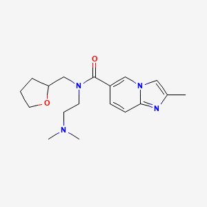 molecular formula C18H26N4O2 B5582438 N-[2-(dimethylamino)ethyl]-2-methyl-N-(tetrahydrofuran-2-ylmethyl)imidazo[1,2-a]pyridine-6-carboxamide 