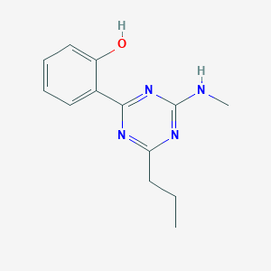 molecular formula C13H16N4O B5582458 2-[4-(methylamino)-6-propyl-1,3,5-triazin-2-yl]phenol CAS No. 146998-52-9